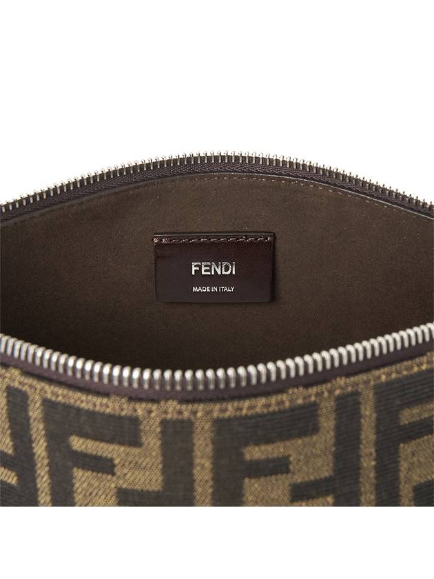 Melon FF Jacquard Small Shoulder Bag Brown - FENDI - BALAAN 10