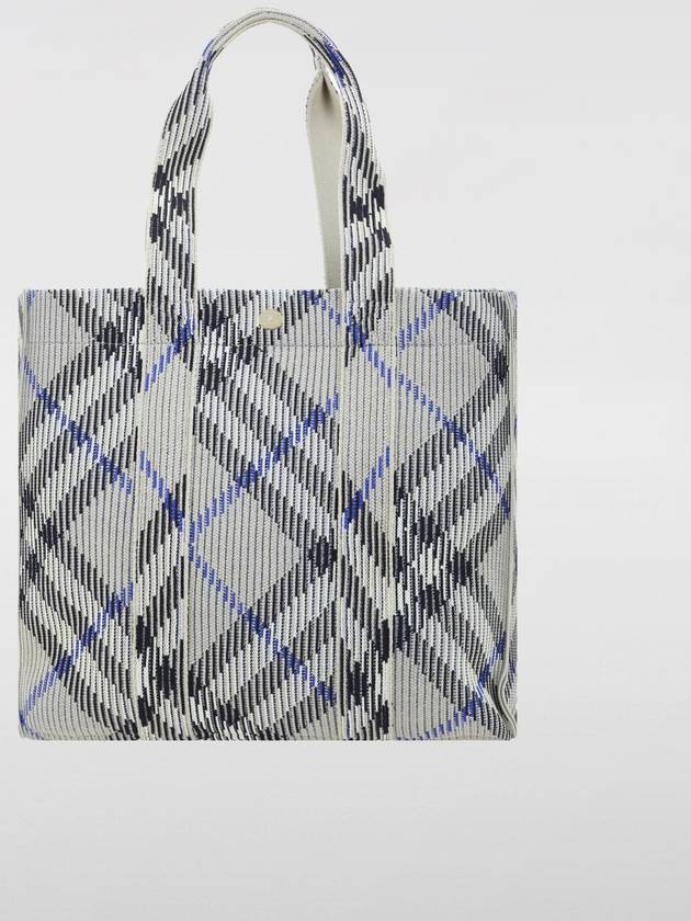 Check Knit Medium Tote Bag Lichen - BURBERRY - BALAAN 2