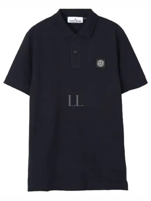 Men's Logo Patch Polo Shirt Navy - STONE ISLAND - BALAAN 2