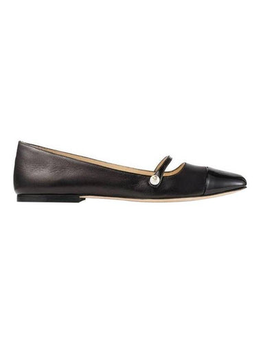 Women's Elassa Nappa Patterned Leather Flats Black - JIMMY CHOO - BALAAN 1