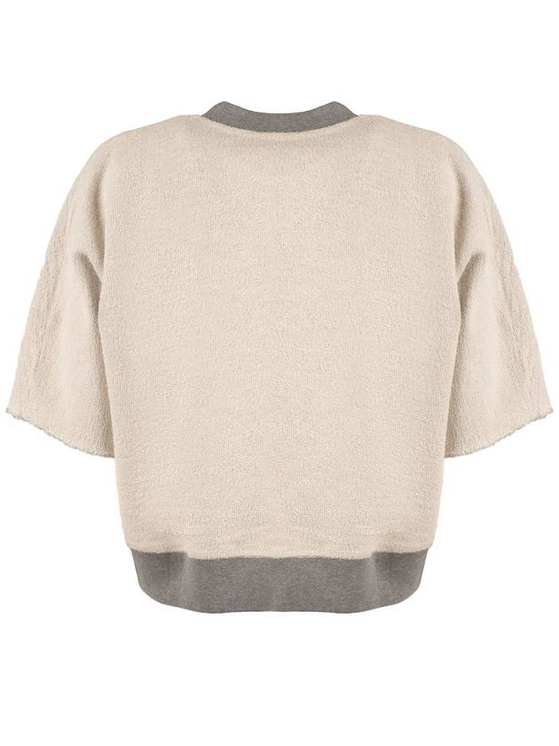 Autry Gray Melange Cotton Jersey Cropped Sweatshirt - AUTRY - BALAAN 2