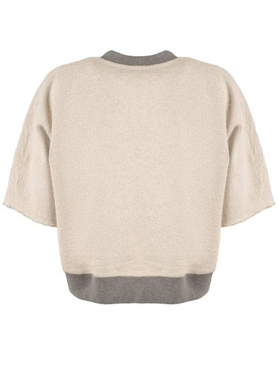 Autry Gray Melange Cotton Jersey Cropped Sweatshirt - AUTRY - BALAAN 2