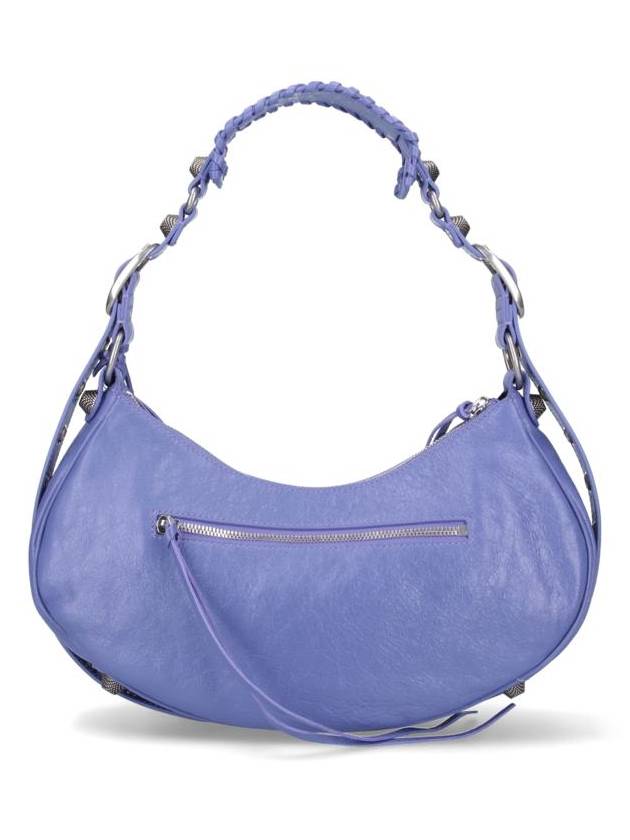 Le Cagole Small Leather Shoulder Bag Purple - BALENCIAGA - BALAAN 4