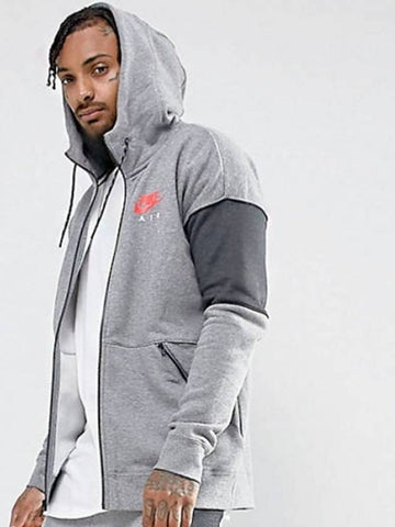 01AQ7253091Air hood zipper jacketgray - NIKE - BALAAN 1