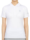 Women's Golf Logo Short Sleeve PK Shirt White - HYDROGEN - BALAAN 2