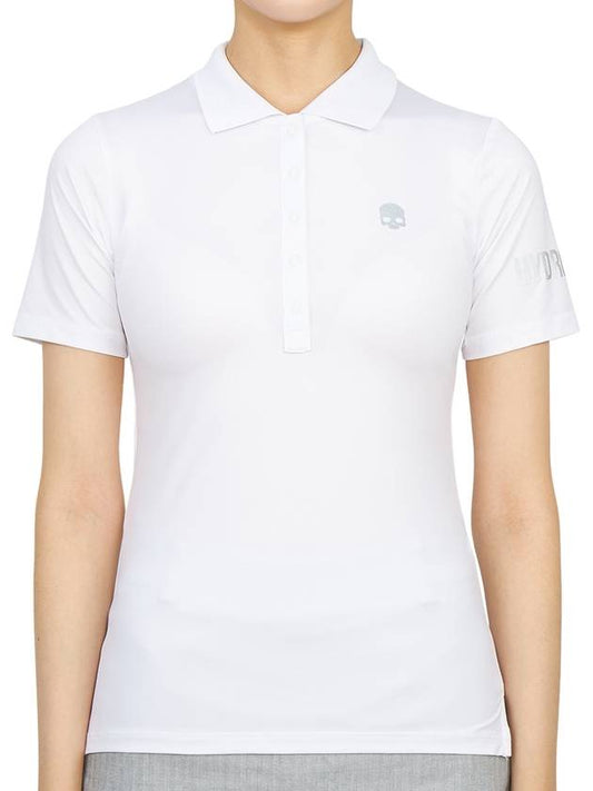 Women's Golf Logo Short Sleeve PK Shirt White - HYDROGEN - BALAAN 2