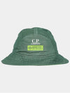 Logo Print Bucket Hat Green - CP COMPANY - BALAAN 4