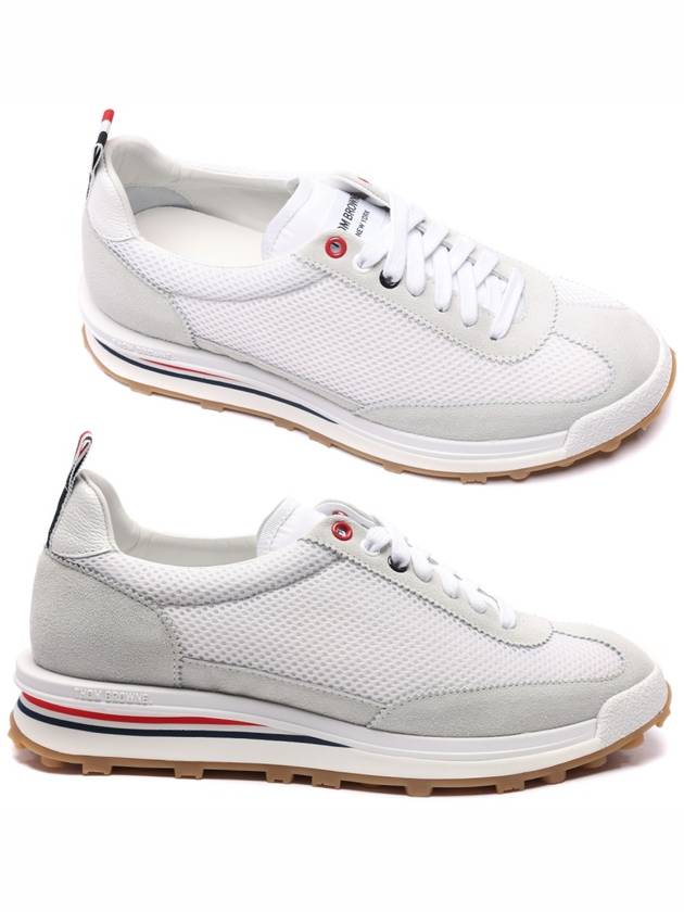 Fine Kid Suede Tech Runner White - THOM BROWNE - BALAAN 3