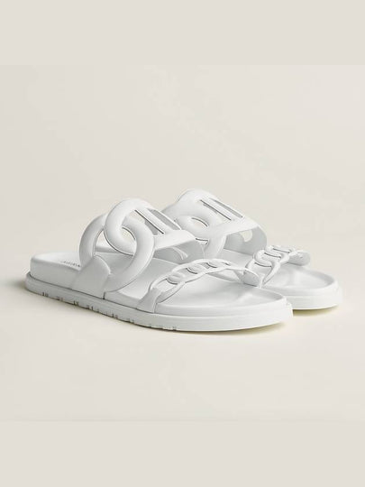 Extra Leather Sandals Blanc - HERMES - BALAAN 2