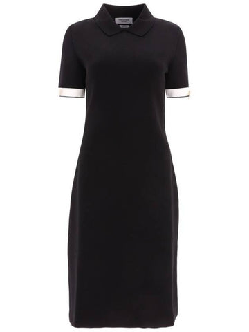 Bow Midi Dress Black - THOM BROWNE - BALAAN 1