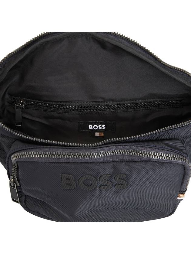 Catch 3.0 Logo Stripe Strap Belt Bag Dark Blue - HUGO BOSS - BALAAN 9