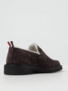 Shearling Lining Suede Penny Loafers Brown - THOM BROWNE - BALAAN 4