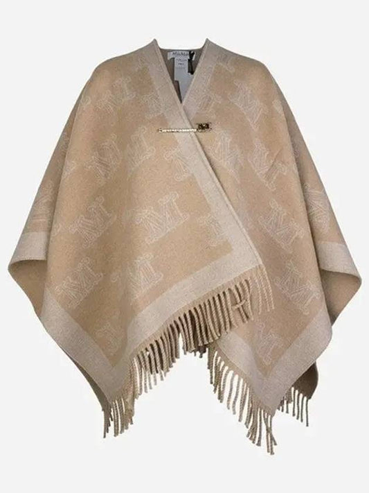 2424736091600 007 Prine Wool Poncho Cape Camel 1029684 - MAX MARA - BALAAN 1