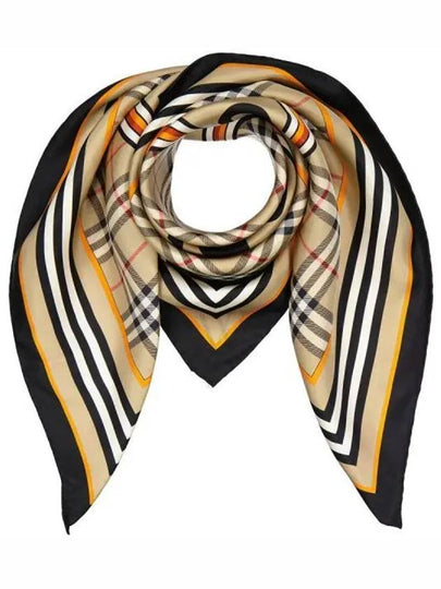 Montage Print Silk Square Scarf Archive Beige - BURBERRY - BALAAN 2