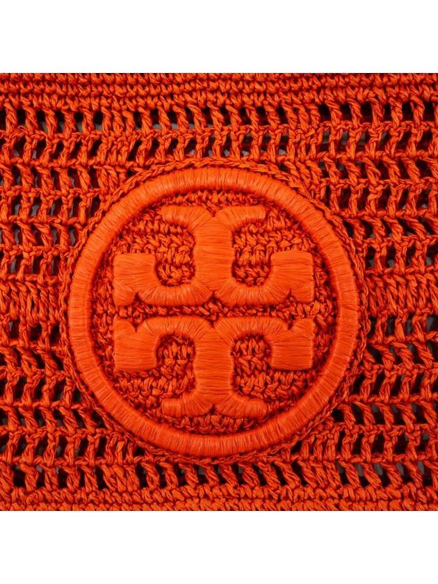 Ella Crochet Pouch Bag Orange - TORY BURCH - BALAAN 4