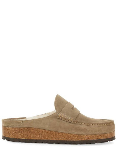 Naples Suede Mule Loafer Taupe Beige - BIRKENSTOCK - BALAAN 2