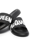 Men's Graffiti Rubber Pool Slippers Black - ALEXANDER MCQUEEN - BALAAN 5