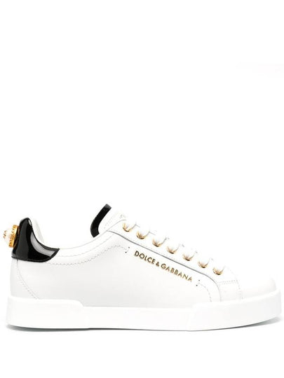 Women's Calfskin Nappa Portofino Sneakers White - DOLCE&GABBANA - BALAAN 2