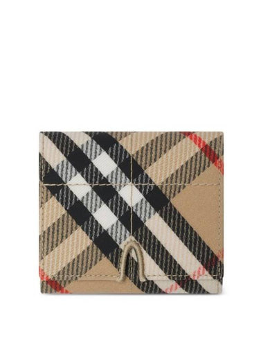 Snip Check Tri-Fold Half Wallet Sand - BURBERRY - BALAAN 1