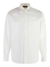 Logo Cotton Long Sleeve Shirt White - GUCCI - BALAAN 2