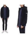 Compass Badge Cotton Zip-up Hoodie Black - STONE ISLAND - BALAAN 3