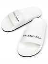 logo slippers white - BALENCIAGA - BALAAN.