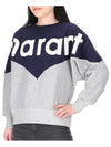 Houston Two-Tone Logo Cotton Sweatshirt Navy Grey - ISABEL MARANT - BALAAN 2