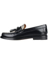 Tassel GG Supreme Canvas Leather Loafers Black - GUCCI - BALAAN 4