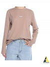 Micro Logo Long Sleeve T-Shirt Beige - MSGM - BALAAN 2