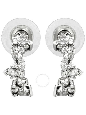 Swarovski Rhodium-Plated Hoop Earrings - SWAROVSKI - BALAAN 1