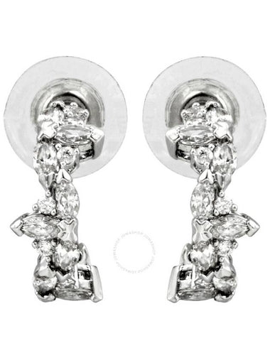 Swarovski Rhodium-Plated Hoop Earrings - SWAROVSKI - BALAAN 1