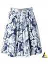 Culottes Flower Print Cotton Pleated Skirt White Navy - VIVIENNE WESTWOOD - BALAAN 2