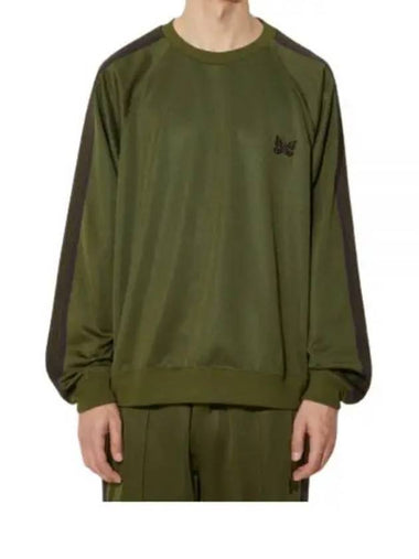 24 Track Crew Neck Shirt Olive OT227 - NEEDLES - BALAAN 1