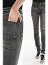 Women's Mid Rise Skinny Jeans Grey - SAINT LAURENT - BALAAN 3