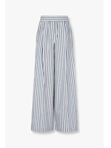 Women s Striped Pattern Wide Pants Light Gray - BRUNELLO CUCINELLI - BALAAN 1