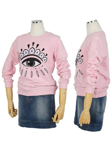 2SW710 4XI 32 Eye Motif Pink Sweatshirt - KENZO - BALAAN 1