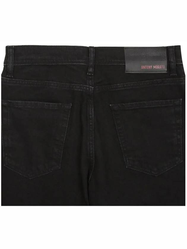 Black washed denim spandex jeans - IKALOOOK - BALAAN 8