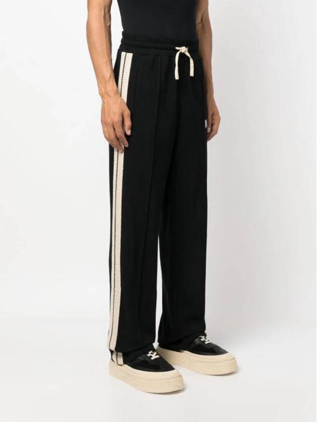 Monogram Pique Track Pants Black - PALM ANGELS - BALAAN 4