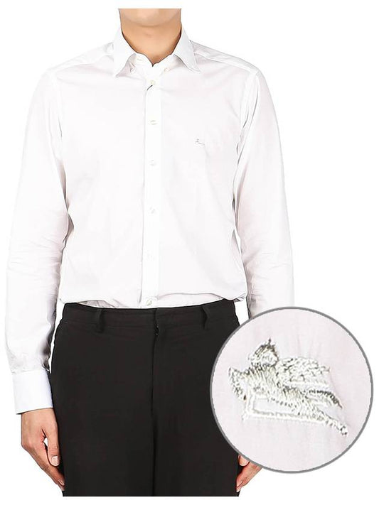 Men's Logo Long Sleeve Shirt White - ETRO - BALAAN.