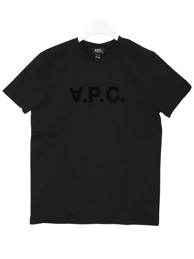 VPC Logo Organic Cotton Short Sleeve T-Shirt Black - A.P.C. - BALAAN 3