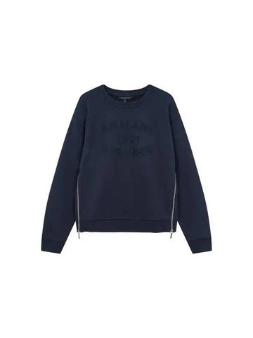 Women s Side Zipper Logo Sweatshirt Navy 270167 - ARMANI EXCHANGE - BALAAN 1