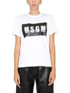 Box Logo Short Sleeve T-Shirt White - MSGM - BALAAN 2