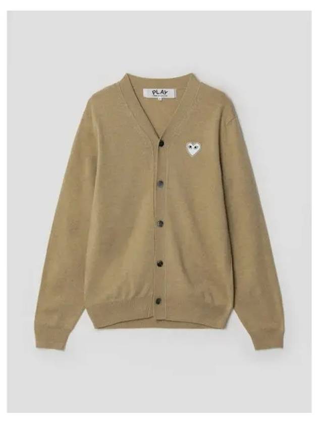 Men s White Heart Wappen Spring Fall Cardigan Camel Domestic Product GM0022071862920 - COMME DES GARCONS PLAY - BALAAN 1