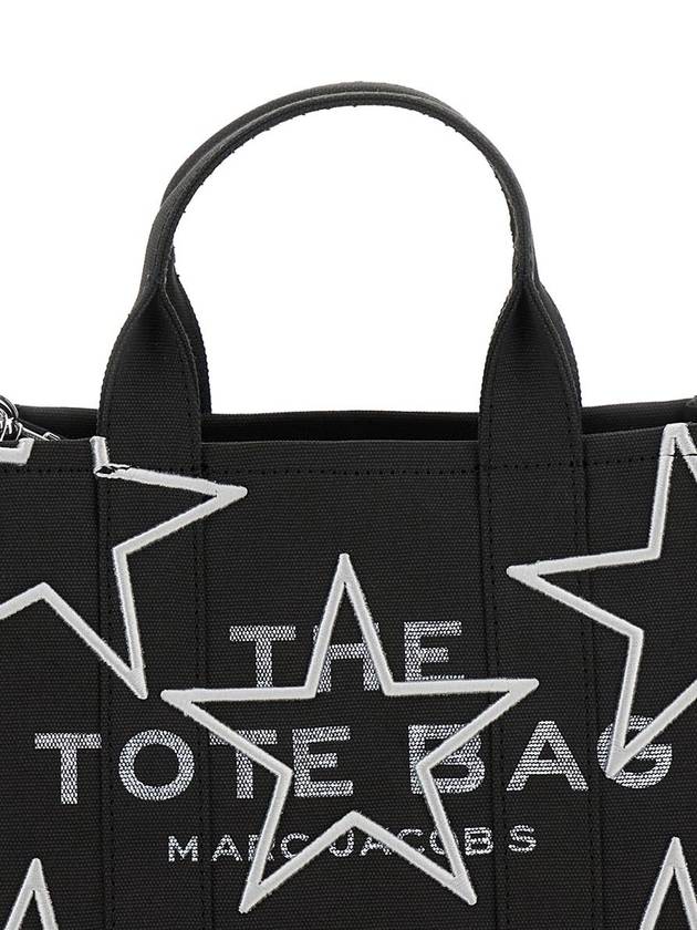 'The Small Tote Bag' Black Handbag With All-Over Star Print And Embroidered Logo In Cotton Woman - MARC JACOBS - BALAAN 3