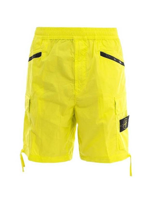 Wappen Patch Cargo Shorts Yellow - STONE ISLAND - BALAAN 1