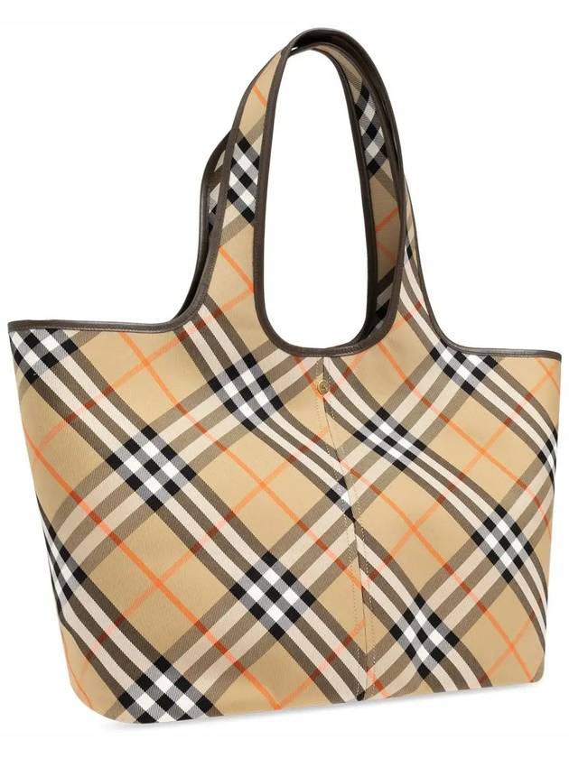 Check Medium Tote Bag Sand - BURBERRY - BALAAN 4