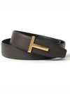 T buckle double sided belt brown black TB178T - TOM FORD - BALAAN 1