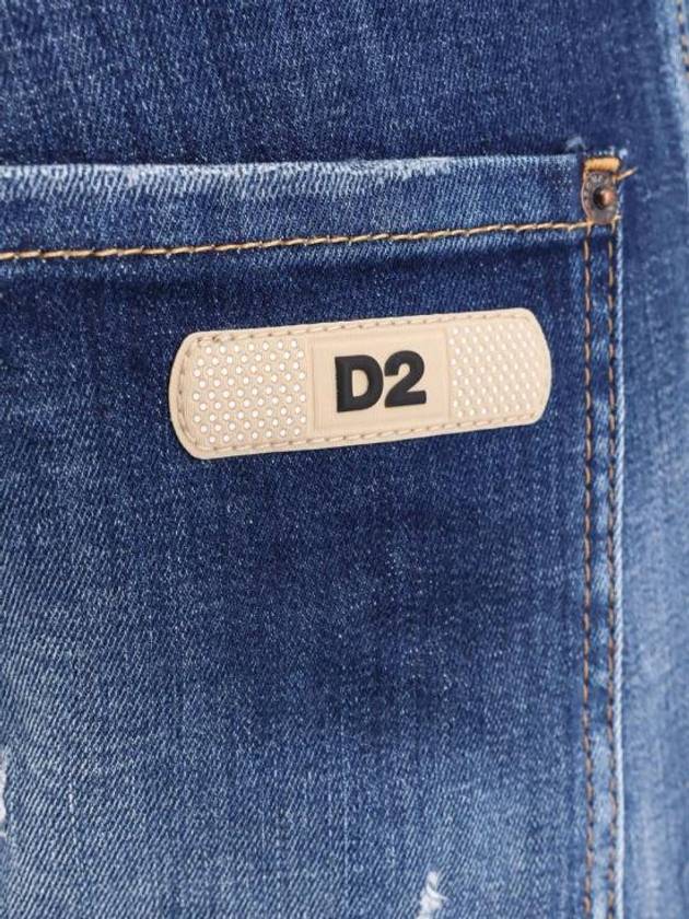 Ripped Cast Wash Cool Guy Straight Jeans Blue - DSQUARED2 - BALAAN 4