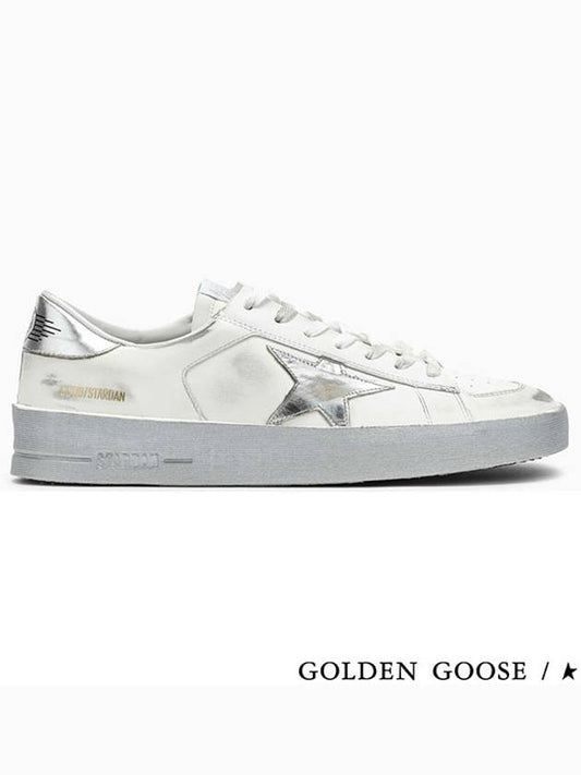 Star Dan Silver Tab Low Top Sneakers White - GOLDEN GOOSE - BALAAN 2