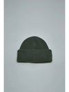 Logo Patch Knit Beanie Green - GANNI - BALAAN 3